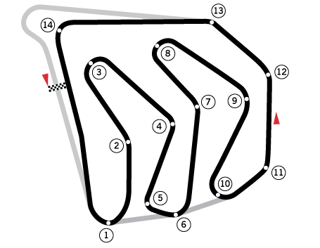 Caesars Palace GP Layout